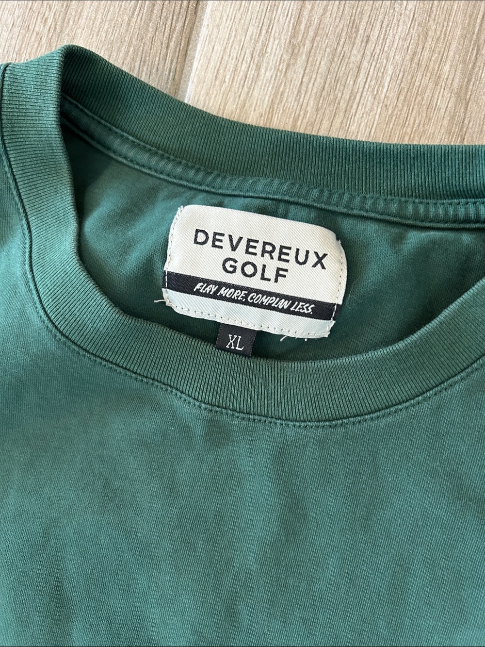 Devereux Golf Forest Green Tee with White '16' Chest Print